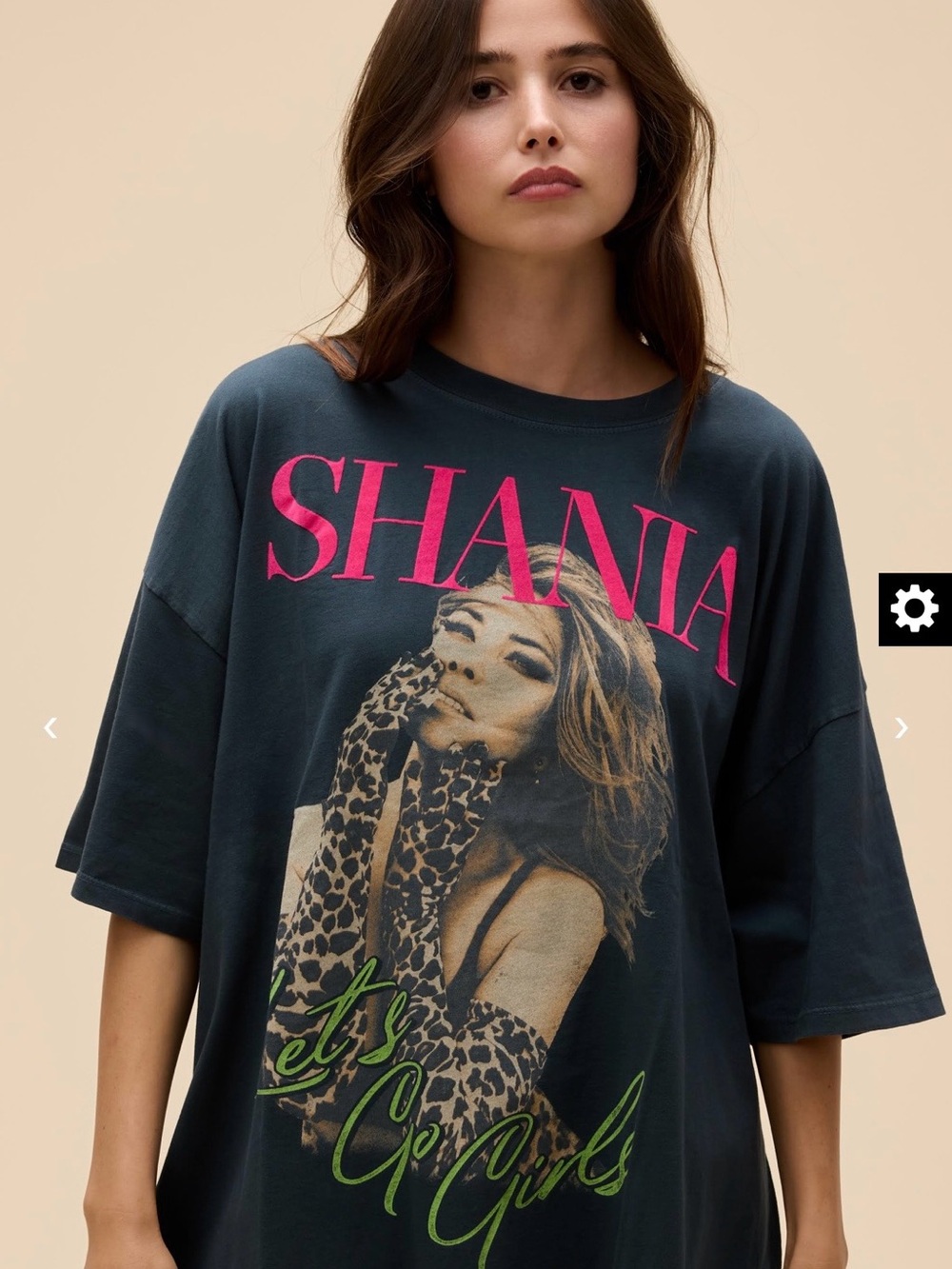 Daydreamer Shania Graphic Tee - Black with Hot Pink and Green Print